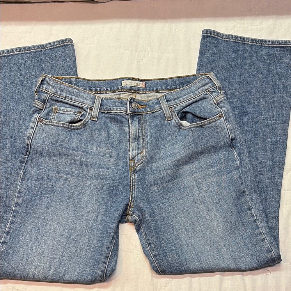 Levi's 515 Bootcut Jeans Women's 12 Medium Wash Stretch Denim Mid Rise Y2K Retro